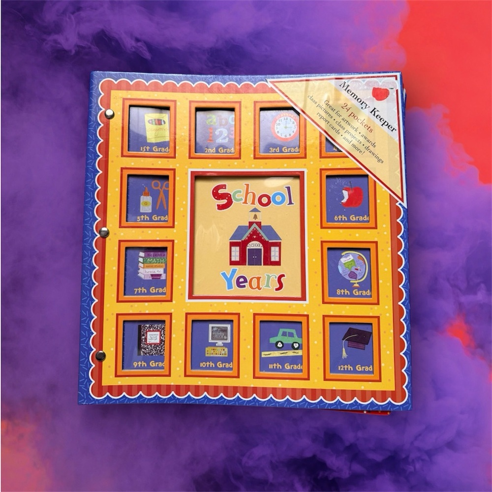 Colorful School Years Memory Book